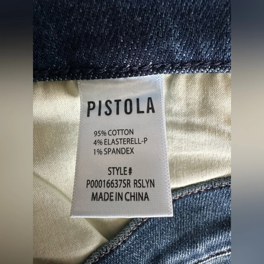 Pistola Aline High Rise Skinny Jeans Medium Wash Blue Stretch Sz 32